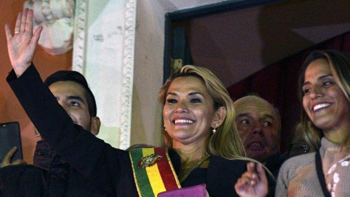 La presidenta de Bolivia, Jeanine Áñez.-AFP