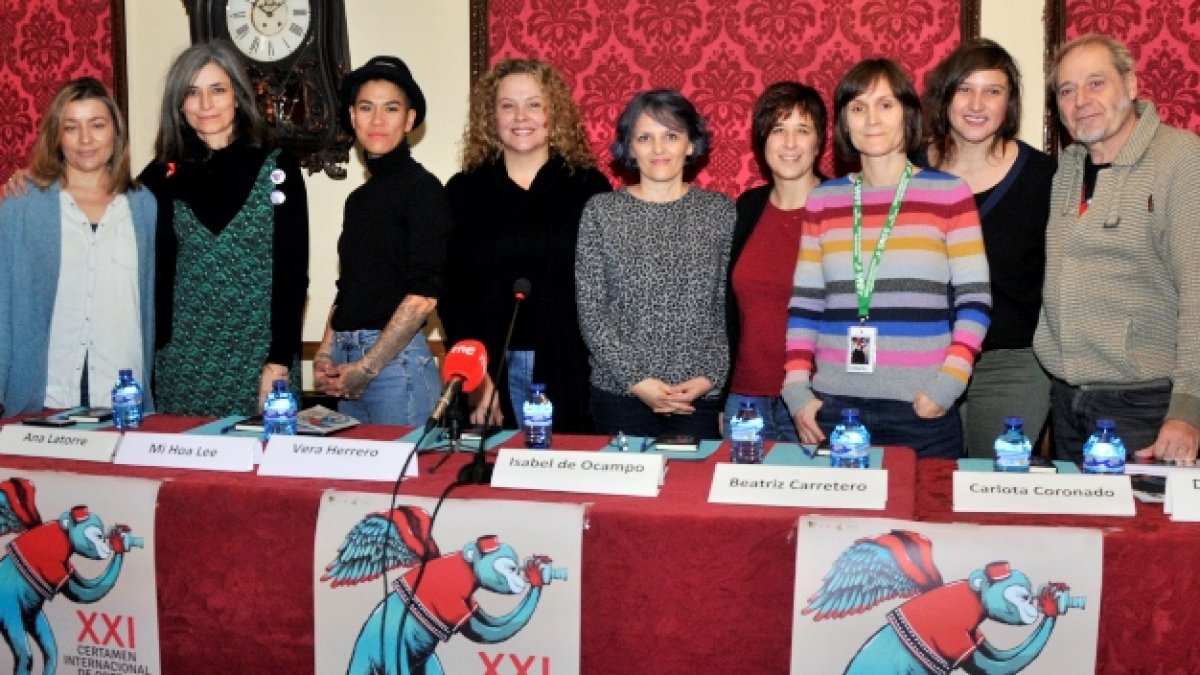 Encuentro de Mujeres Cineastas que el año pasado celebró el Ciudad de Soria en el salón Gerardo Diego del Casino. VALENTÍN GUISANDE