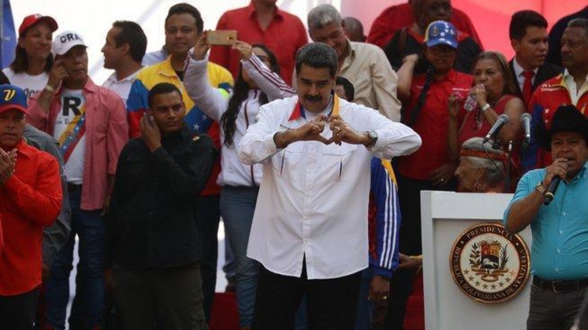 El presidente de Venezuela, Nicolás Maduro, participa en un acto de gobierno en Caracas.-EFE