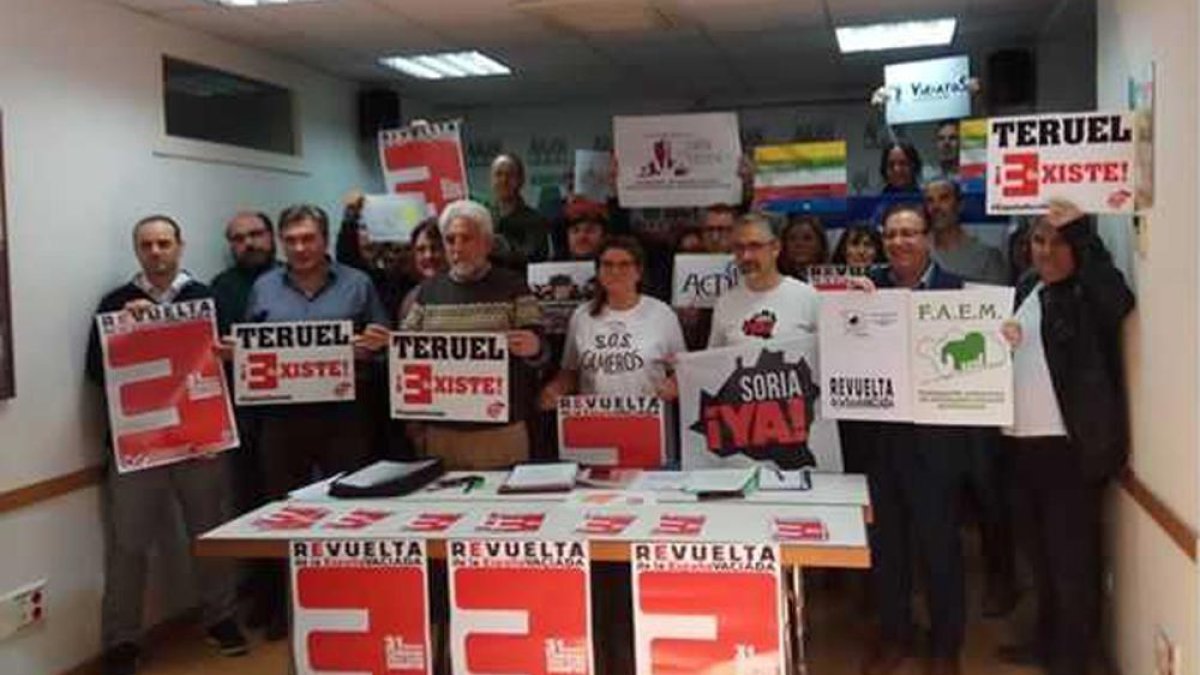 Los organizadores de la manifestación ofrecieron una rueda de prensa en Madrid-HDS