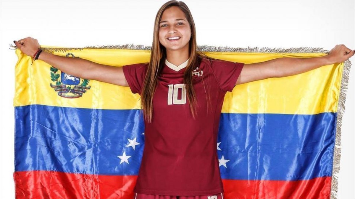 Deyna Castellanos, la estrella del fútbol femenino venezolano.-EL PERIÓDICO