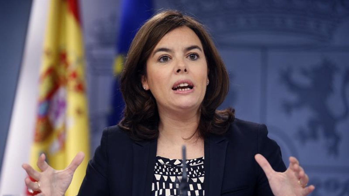 La vicepresidenta del Gobierno en funciones, Soraya Sáenz de Santamaría.-EFE