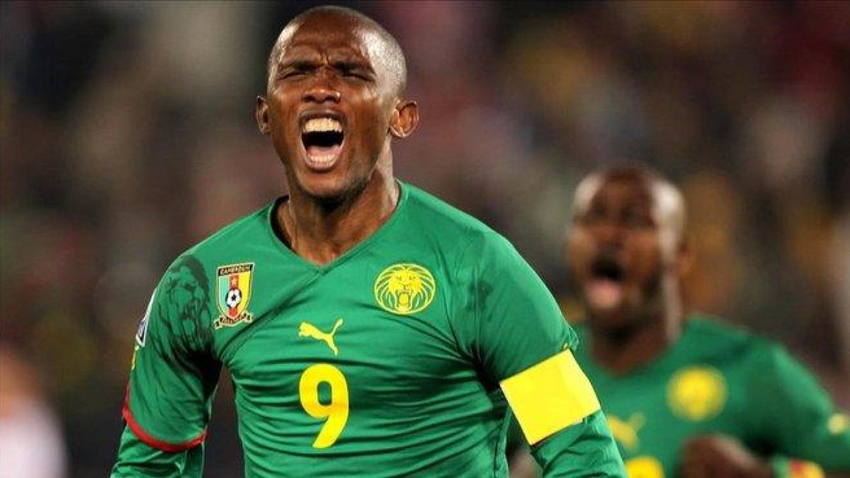 Samuel Eto’o durante un partido con la selección de Camerún.-EFE