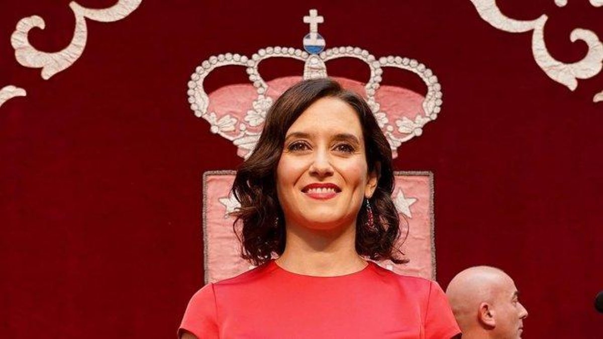 Isabel Diaz Ayuso, presidenta de la Comunidad de Madrid, el día de su investidura.-JOSE LUIS ROCA