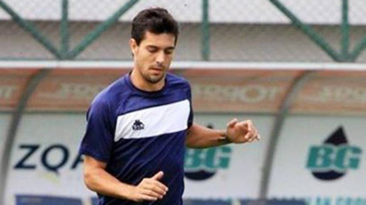 Mario Martínez en su etapa como jugador del F.C. Bajkú de Azerbaiyán.-
