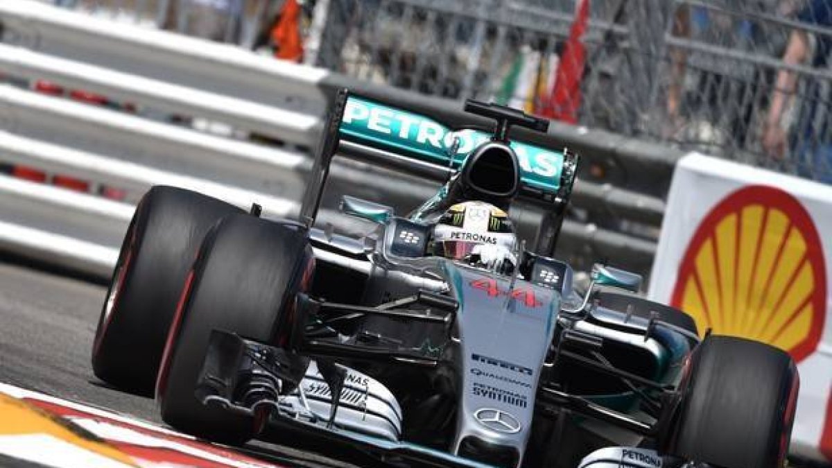 El británico Lewis Hamilton durante la carrera este domingo en Montecarlo.-AFP