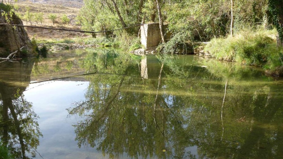 Pozo de la Peña del Río Abión, donde se produjo el suceso. HDS