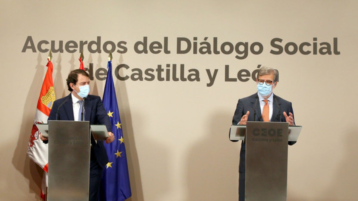 Alfonso Fernández Mañueco y Santiago Aparicio. ICAL