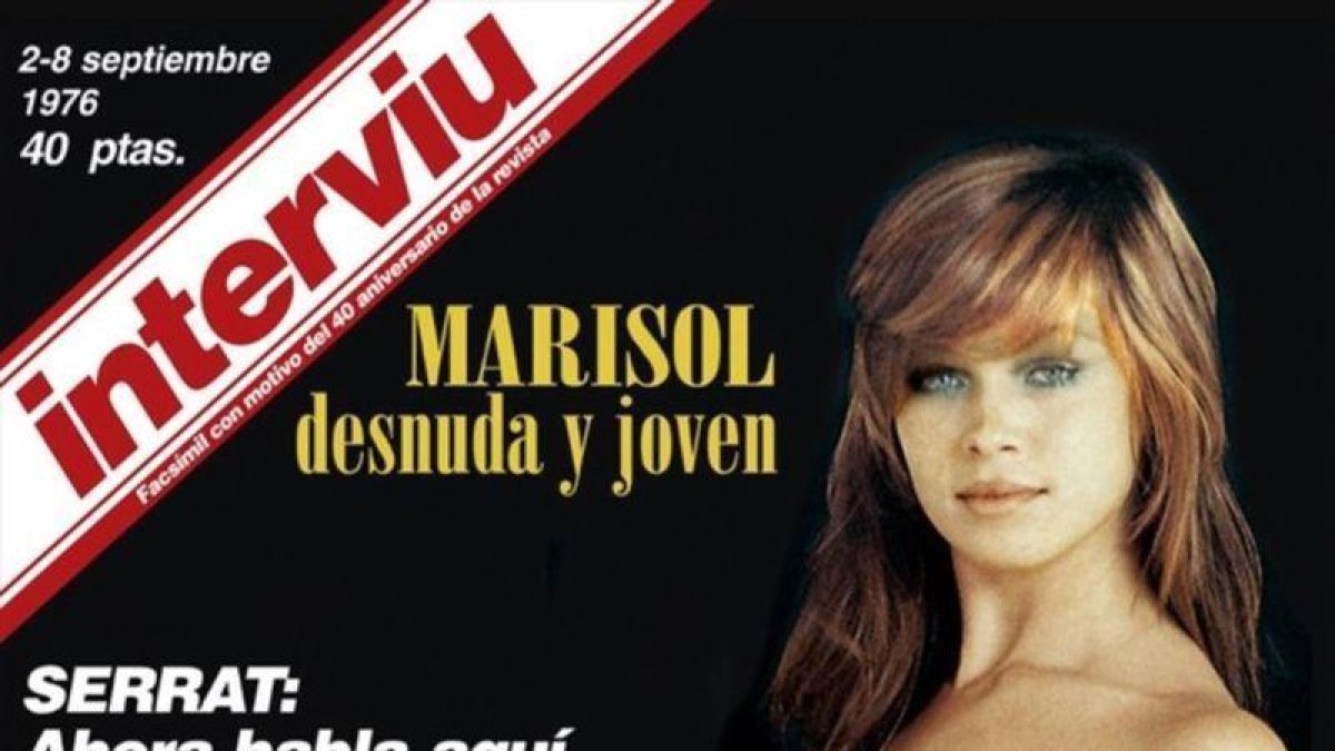 Mítica primera portada de la revista Interviú, con Marisol al desnudo; todo un símbolo de la transición.-EL PERIÓDICO