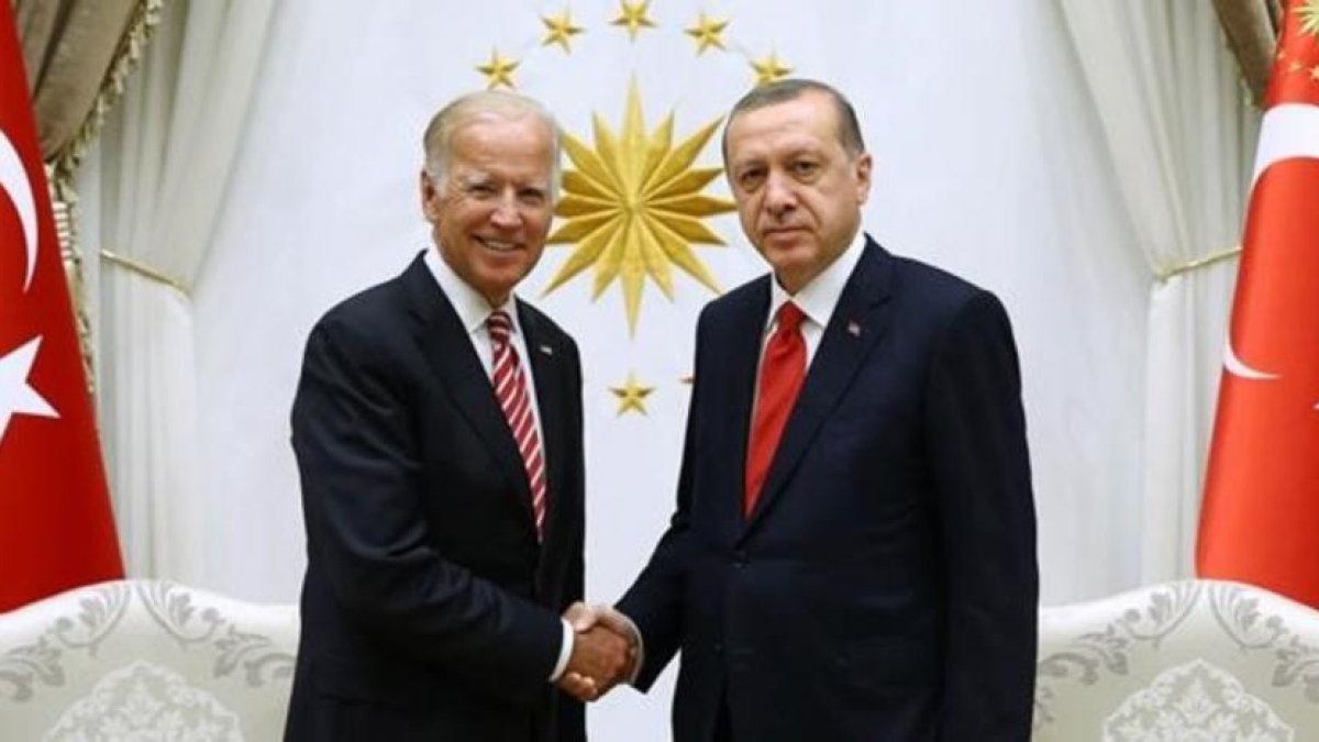 Encuentro entre Recep Tayyip Erdogan y Joe Biden en Ankara.-KAYHAN OZER / AFP