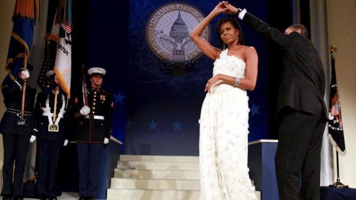 El baile inaugural de los Obama, celebrado en el Centro de Convenciones de Washington con motivo de su investidura, el 20 de enero del 2009.-MARK WILSON POOL