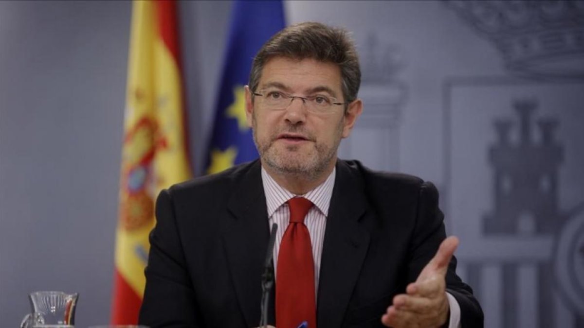 El ministro de Justicia, Rafael Catalá, en la Moncloa.-JOSÉ LUIS ROCA