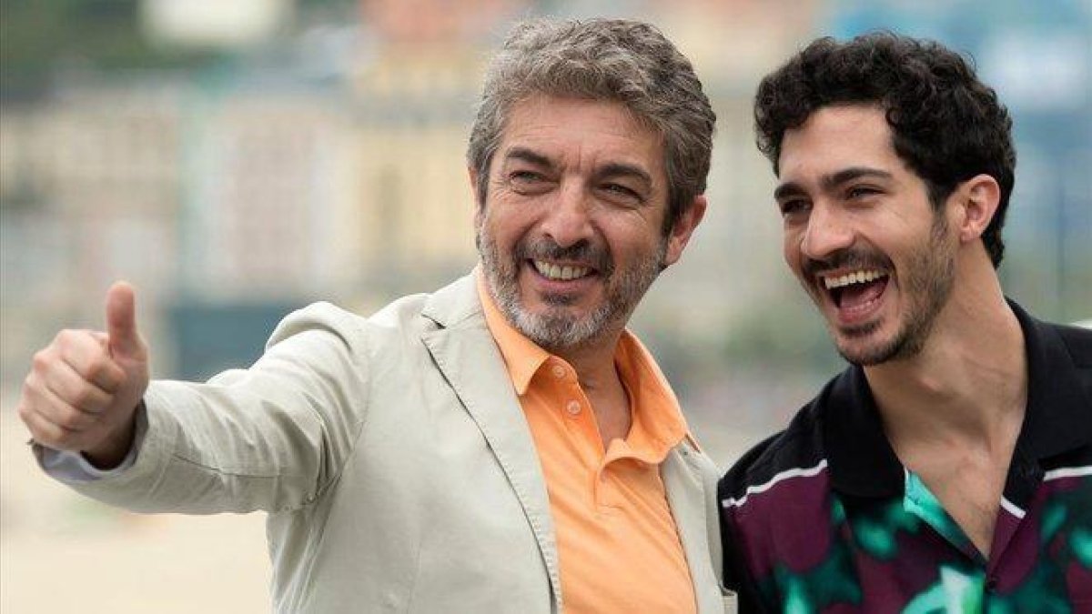 Ricardo y Chino Darín, en San Sebastián.-/ AFP / ANDER GILLENEA