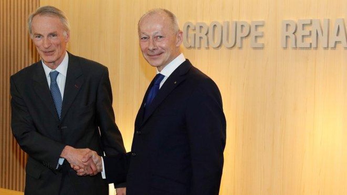 Jean Dominique Senard (izquierda) y Thierry Bolloré tendrán un lugar asegurado en los comités de Nissan.-EPA