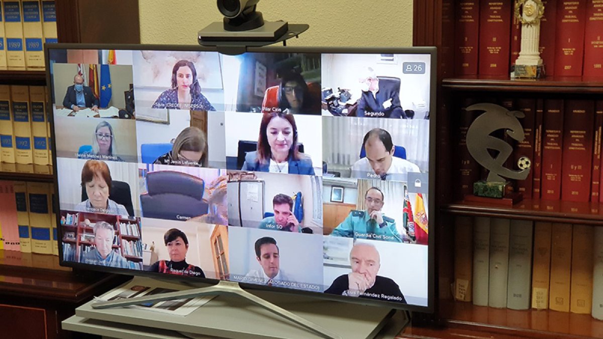 Videoconferencia en la Comisión de Asistencia al Subdelegado. HDS