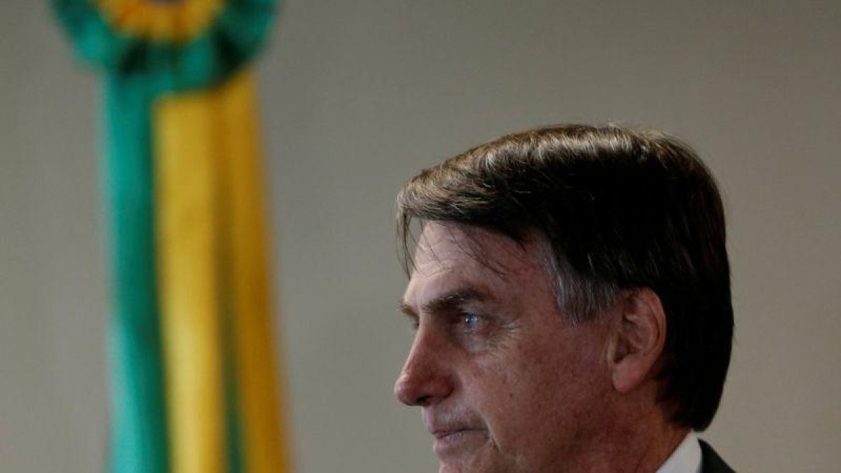 El presidente electo Jair Bolsonaro en un encuentro del Tribunal Superior del Trabajo en Brasilia-EL PERIÓDICO