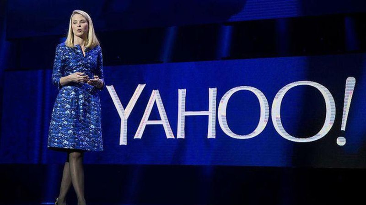 Marissa Mayer, consejera delegada de Yahoo, en un acto en la feria de electrónica de Las Vegas en el 2014.-JULIE JACOBSON / AP