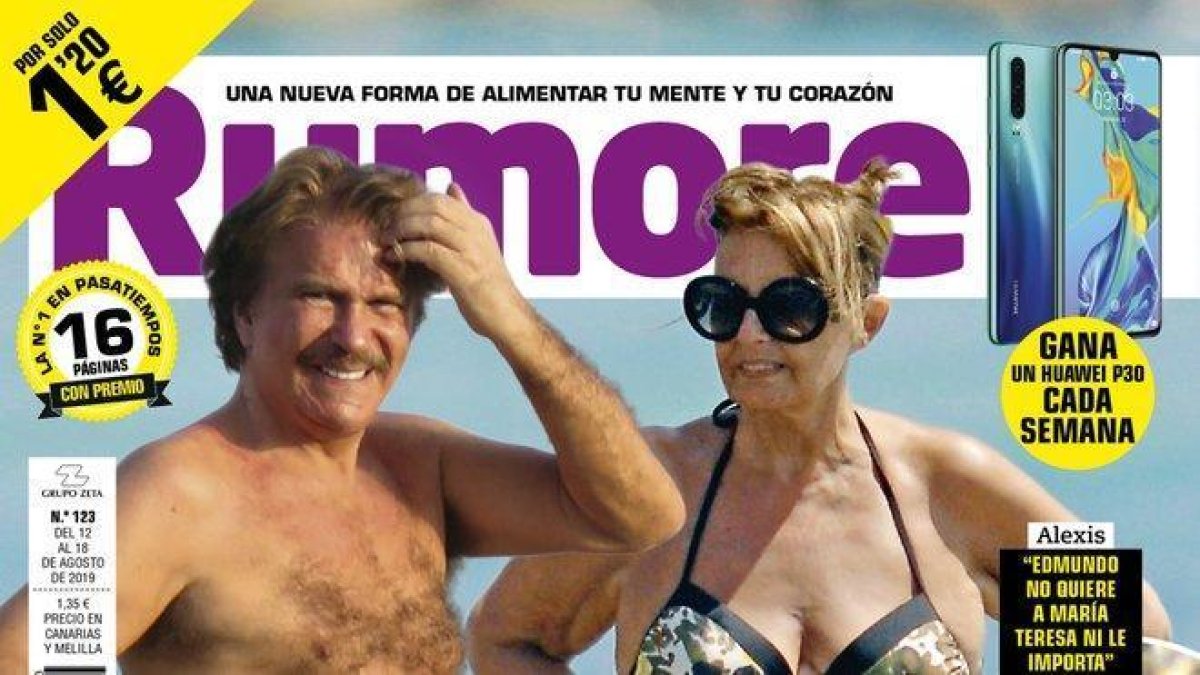 Bigote Arrocet y María Teresa Campos, en la portada de ’Rumore’.-