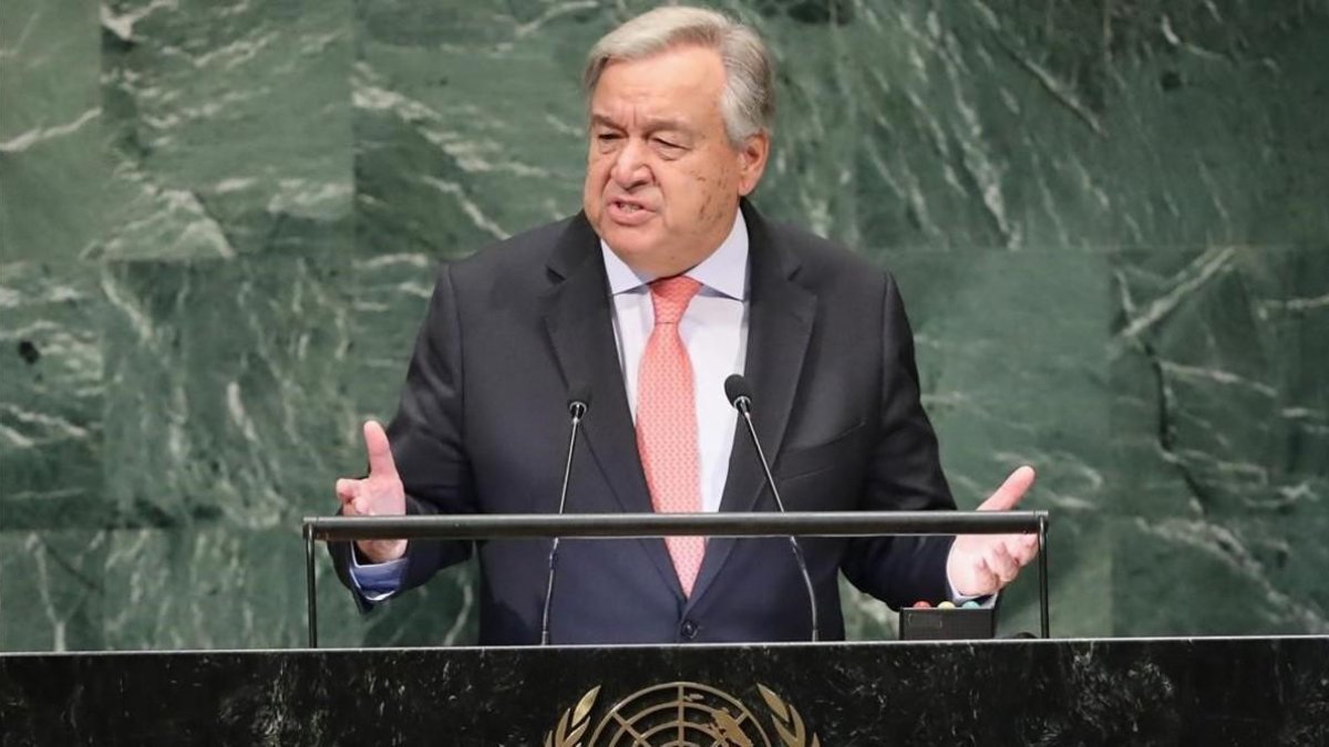 Antonio Guterres, secretario general de la ONU, se dirige a la Asamblea General, el 25 de septiembre del 2018-AFP / JOHN MOORE