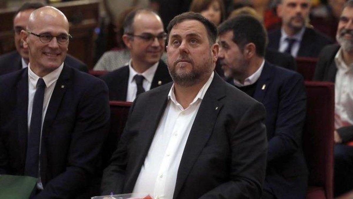 Oriol Junqueras, en el Tribunal Supremo.-EFE / J. J. GUILLÉN