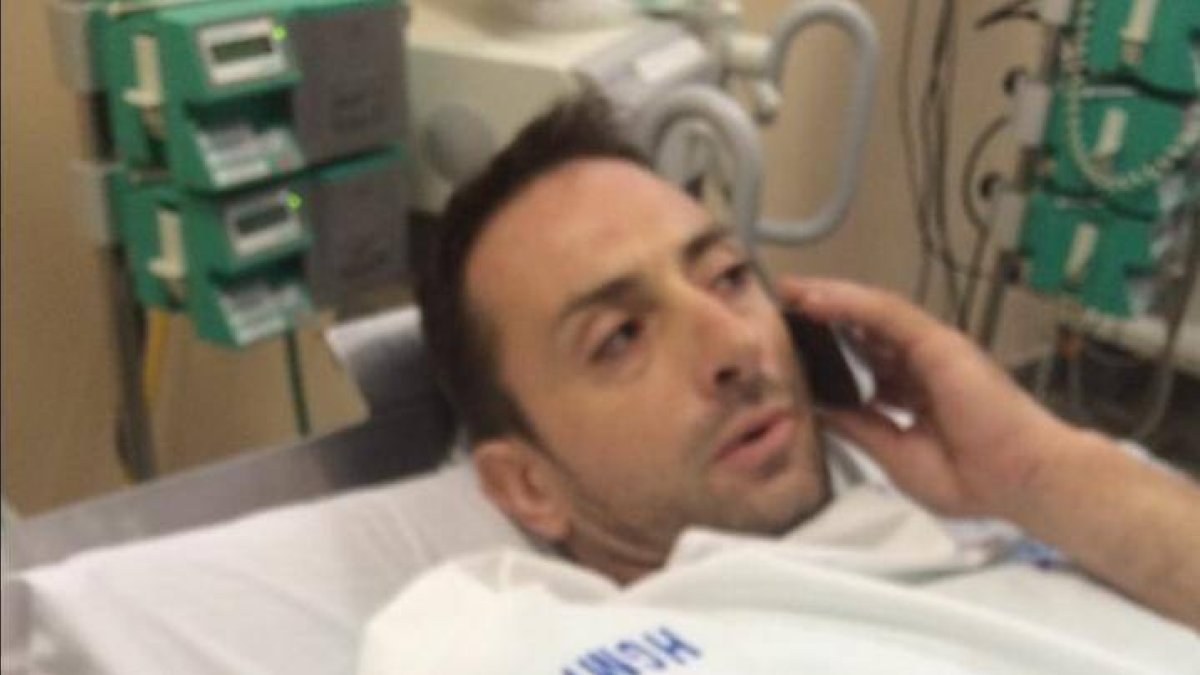 Alberto Aroz Calvo, el martes, en el hospital.-Bocão News