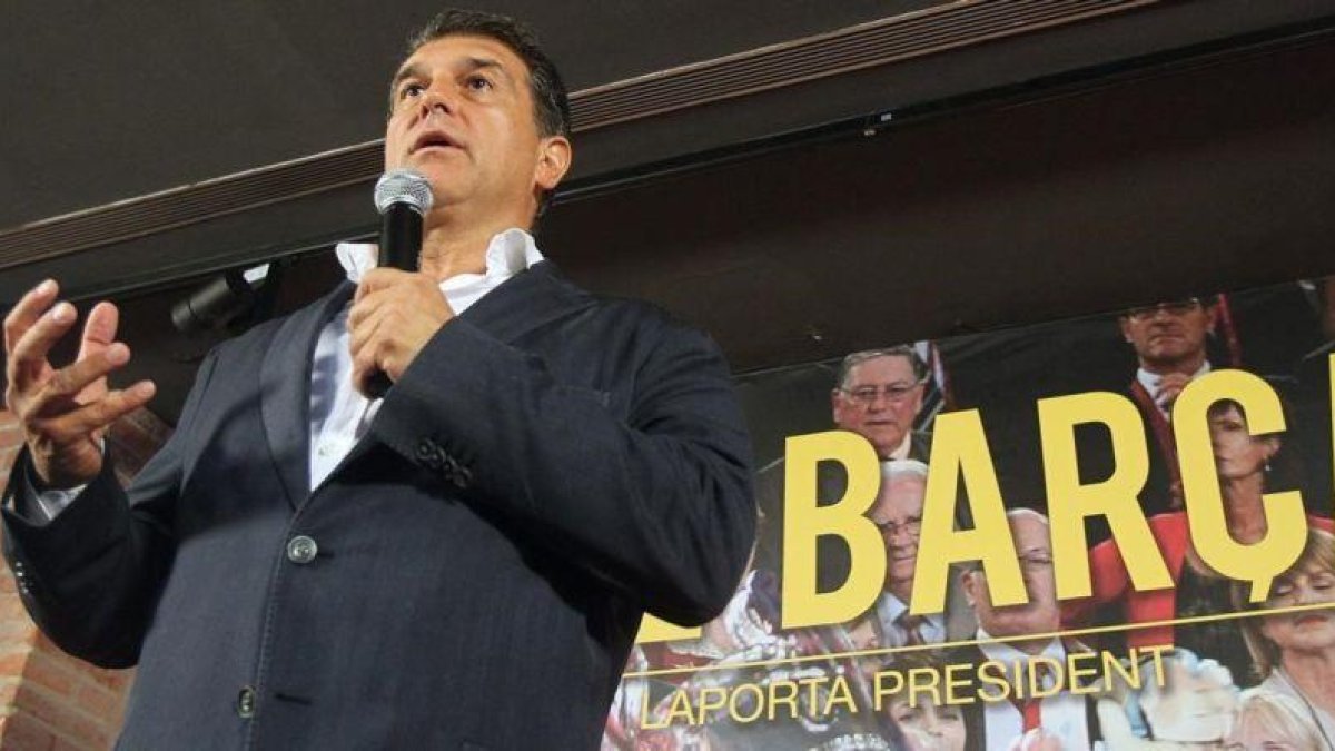 Joan Laporta, en un acto de su candidatura a la presidencia en el 2015.-TONI GARRIGA