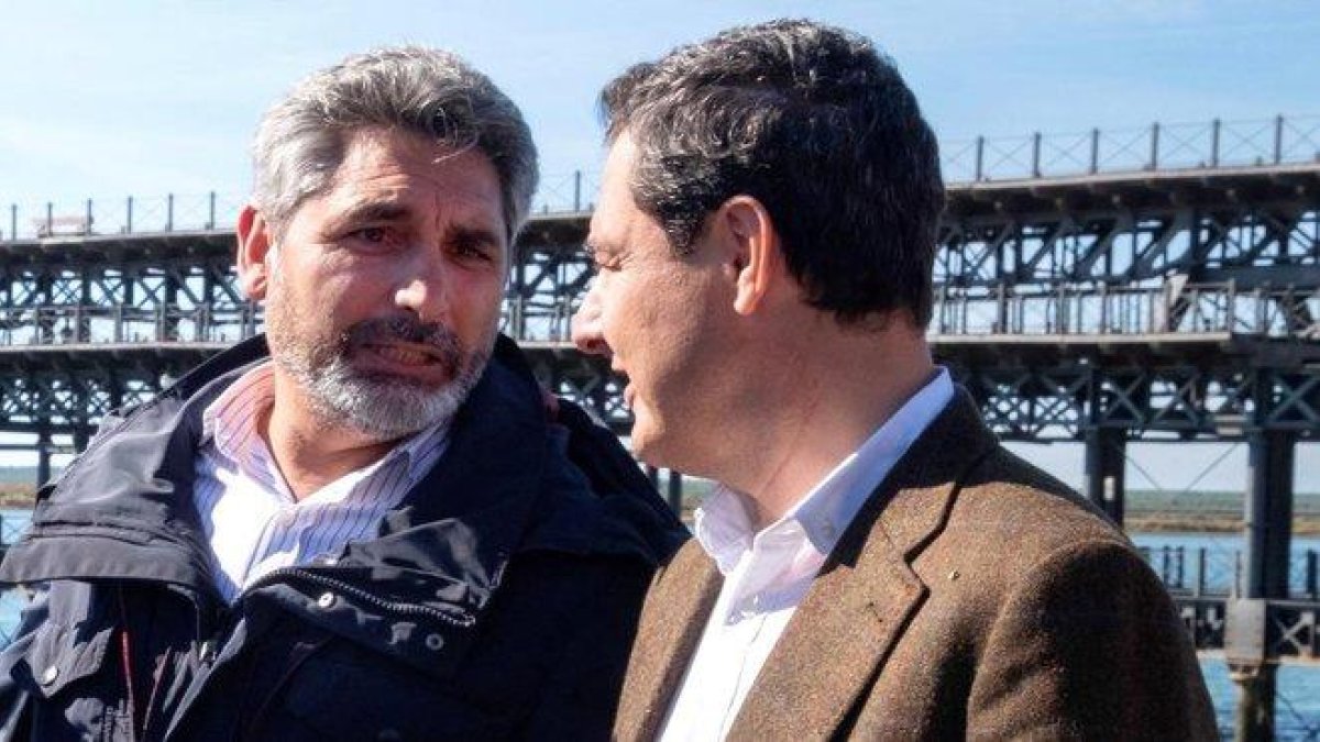 Juan José Cortés y Juan Manuel Moreno, el pasado noviembre, en Huelva.-EFE / JULIÁN PÉREZ