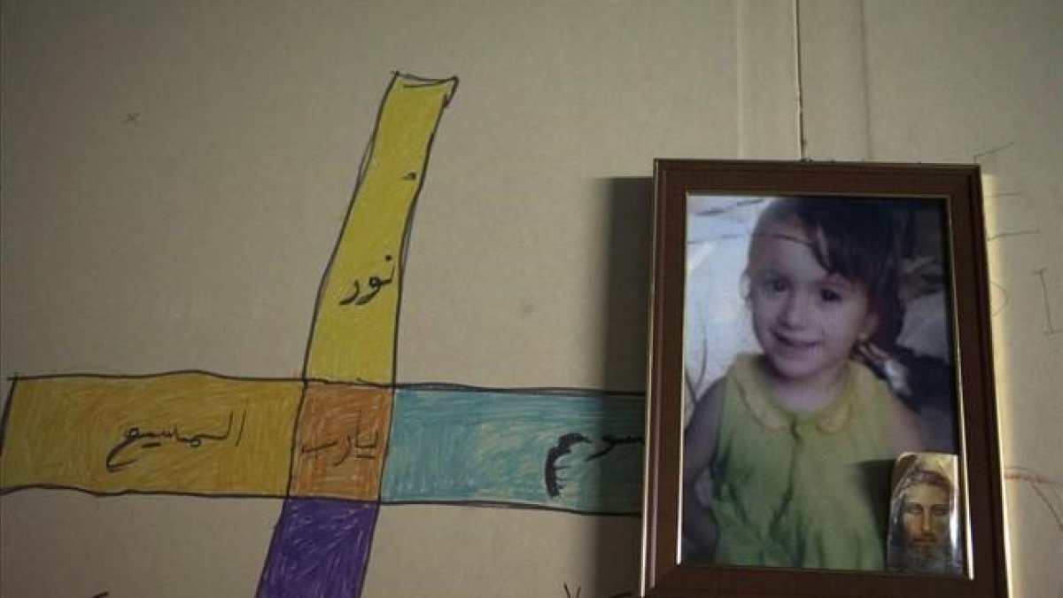 Cristina, niña cristiana raptada por el Estado Islámico en Irak.-IGNACIO ZORI
