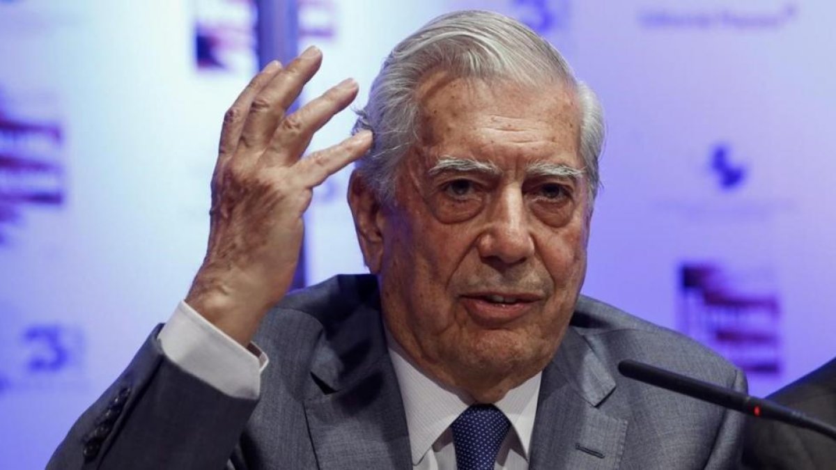 Vargas Llosa, durante un acto en Madrid, el año pasado.-EFE