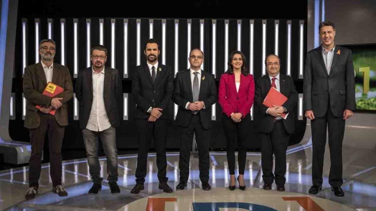 Anoche se produjo el primer debate televisado y ofrecido por Televisión Española.-EFE