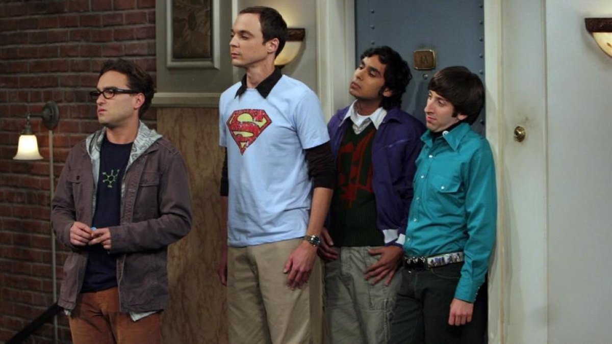 Johnny Galecki, Jim Parson, Kunal Nayyar y Simon Helberg, protagonistas masculinos de la telecomedia The Big Bang Theory.-EL PERIÓDICO