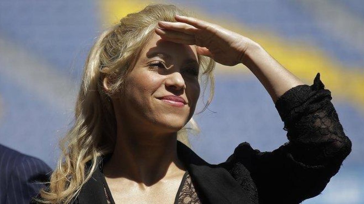 Shakira, en el Camp Nou.-AP
