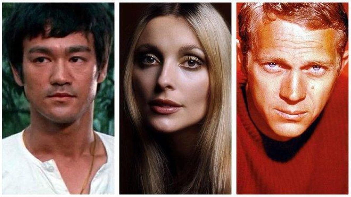 Bruce Lee, Sharon Tate y Steve McQueen.-