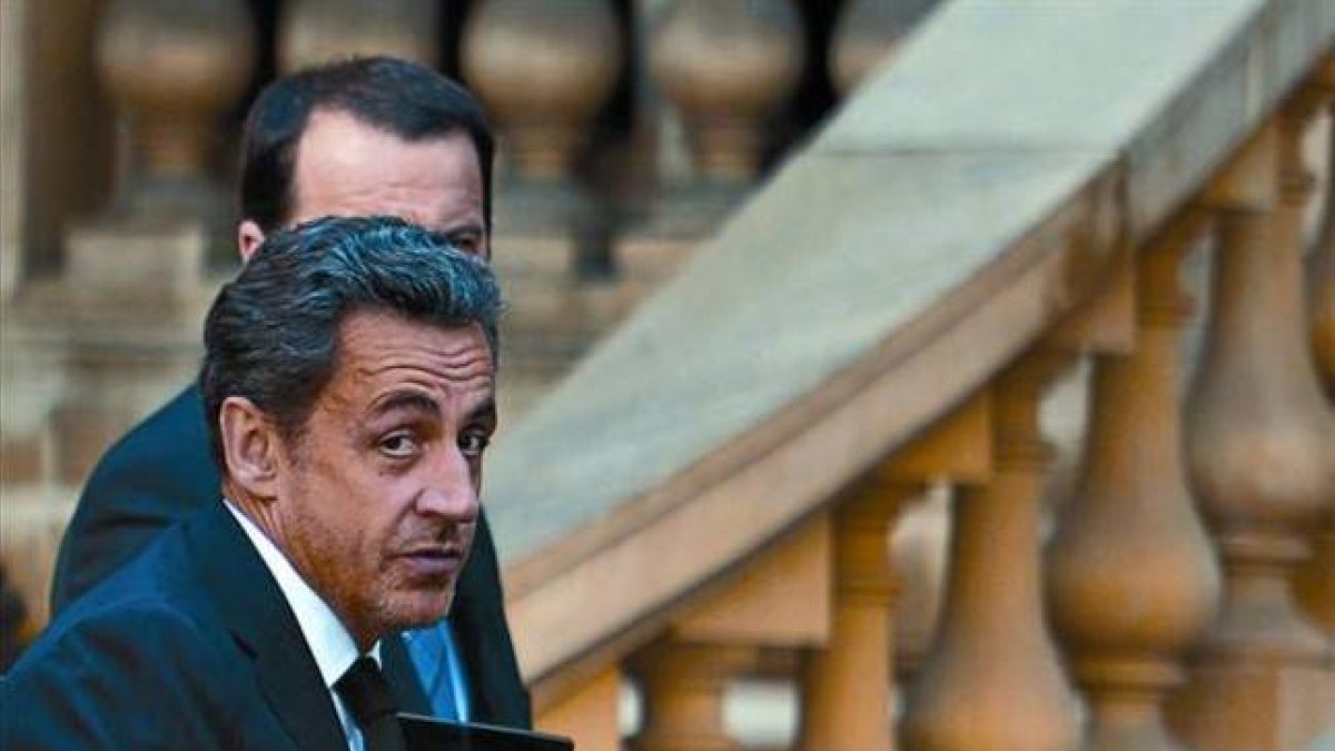 El expresidente francés, Nicolas Sarkozy, antes de ser imputado por el 'caso Bettencourt', en París.-Foto:   AFP / MARTIN BUREAU