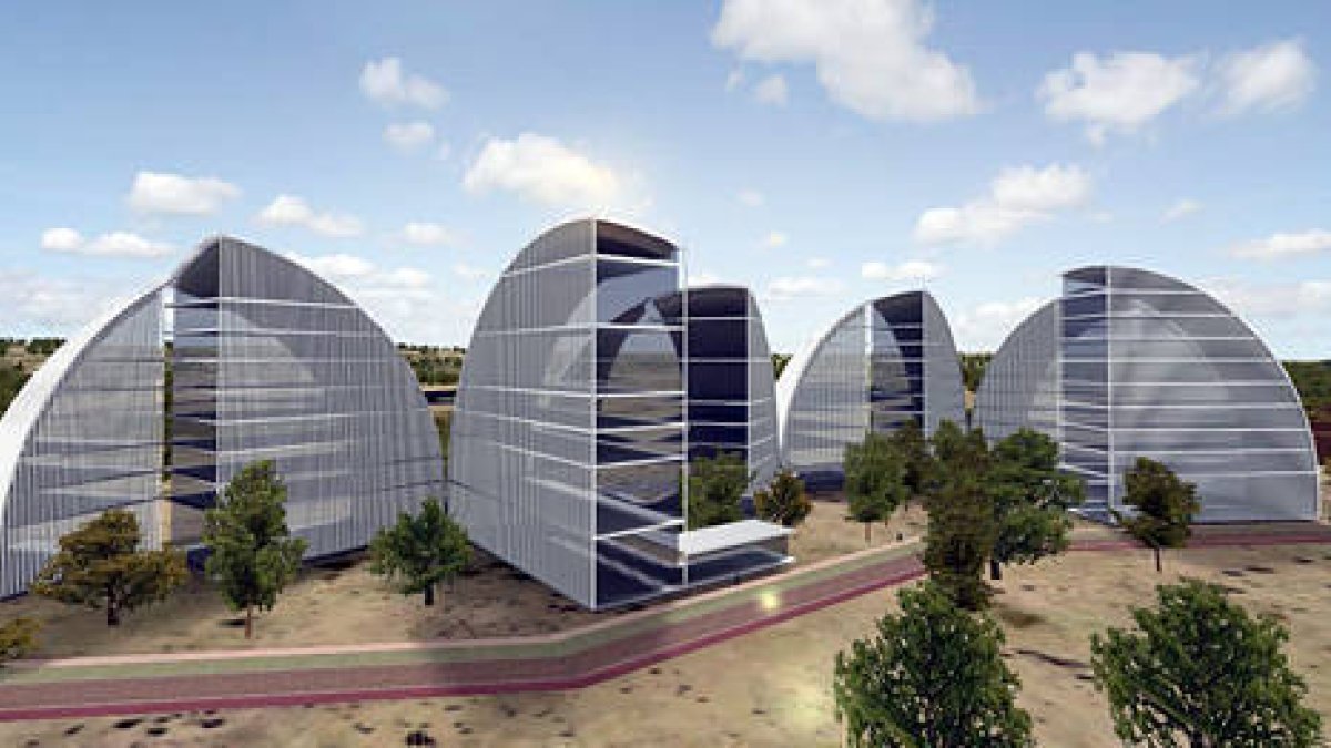 Recreación de la Cúpula de la Energía que se ubicará en la Ciudad del Medio Ambiente, en Soto de Garray. / CONSORCIO CMA-