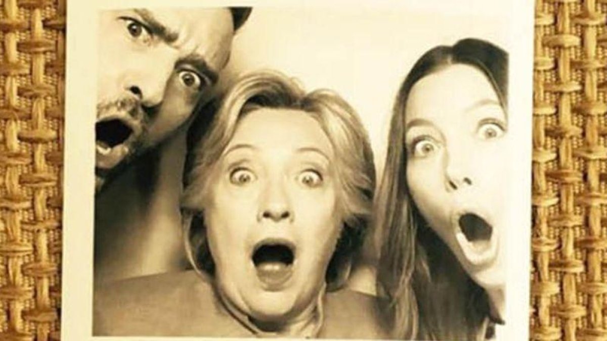 Justin Timberlake, Hillary Clinton y Jessica Biel.-INSTAGRAM