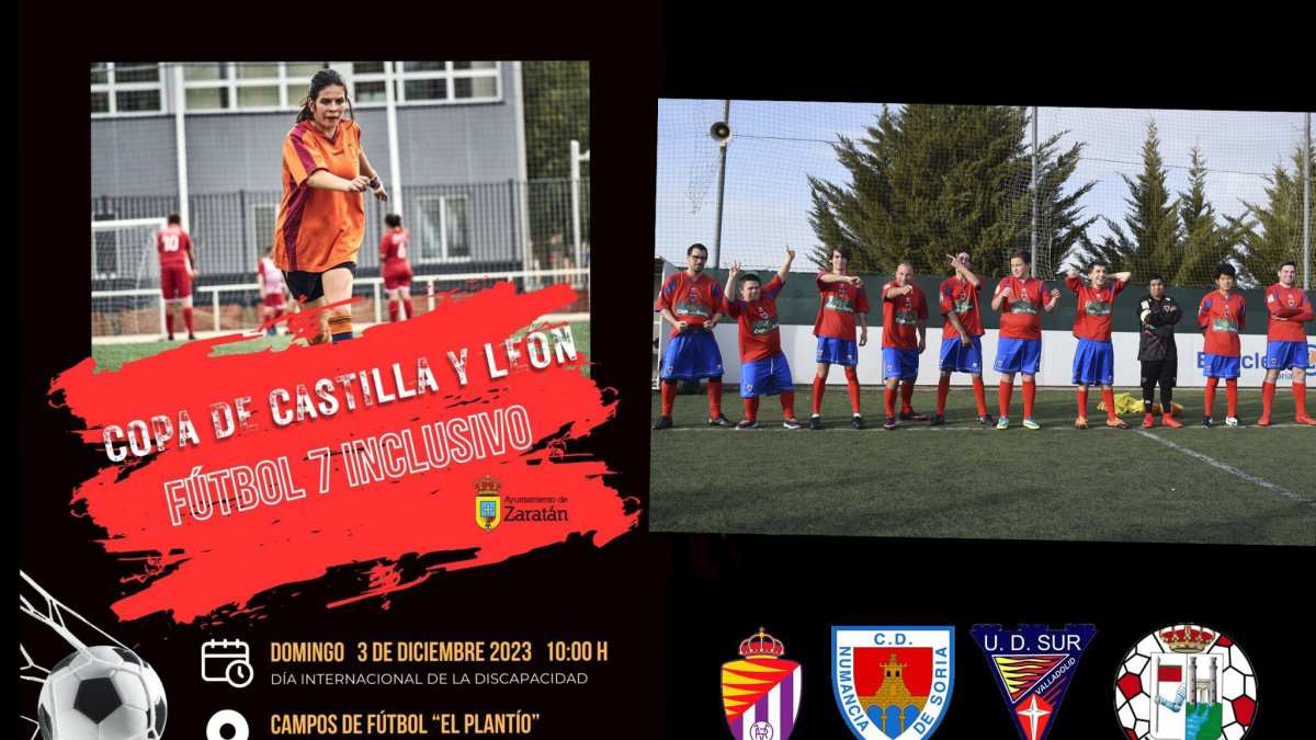 Cartel anunciador de la Copa de Castilla y León de fútbol inclusivo.