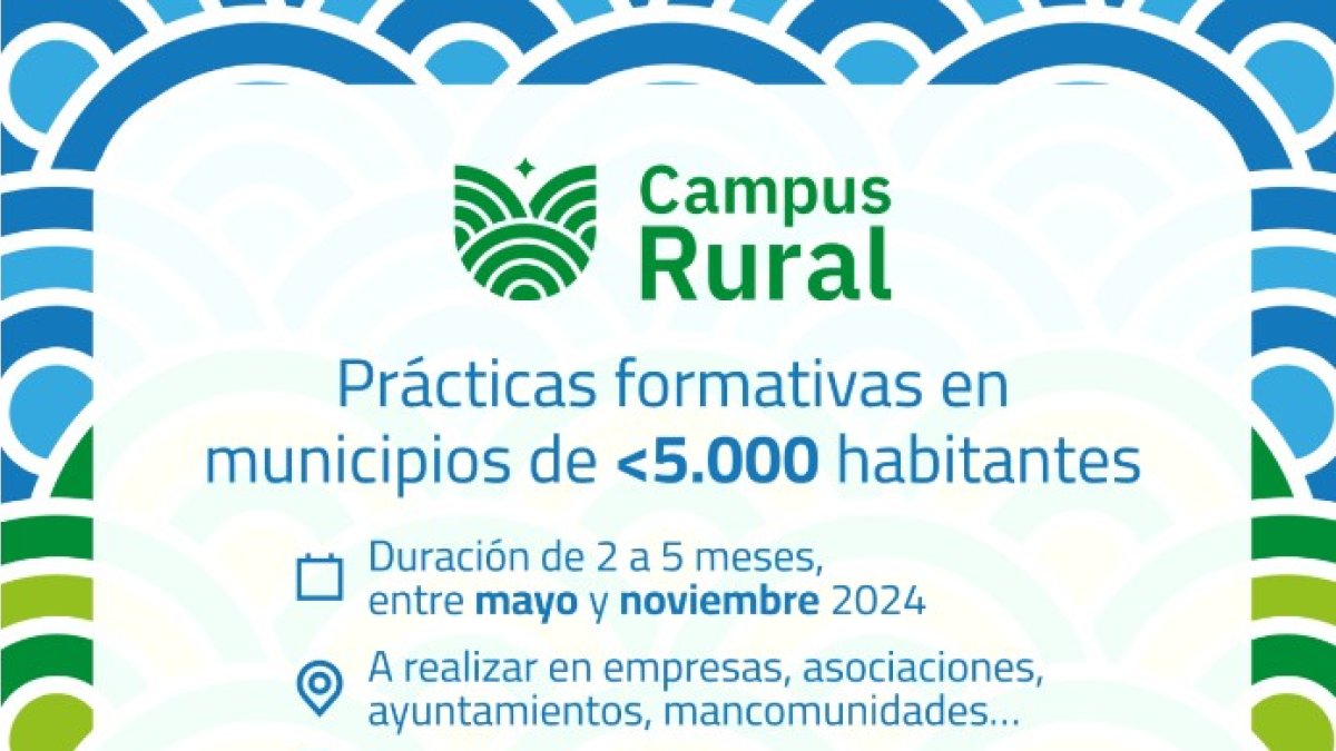 Cartel del Campus Rural del Ministerio de Reto Demográfico