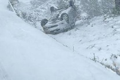 Accidente provocado por la nieve