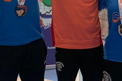 Los competidores del club soriano en la cita de Aranda.