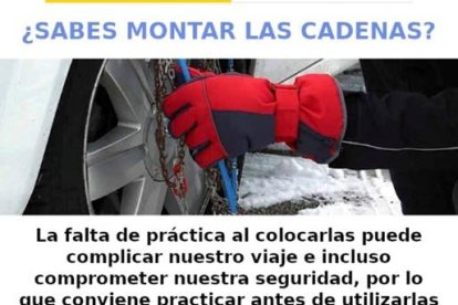 El próximo domingo, en la plaza de Mariano Granados, aprende a montar las cadenas de tu coche de cara al invierno.