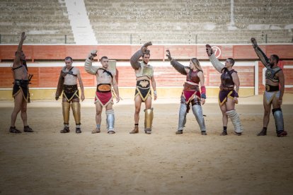 Recreación histórica de gladiadores de la Vulcanalia. GONZALO MONTESEGURO