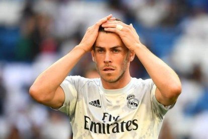 Bale se lamenta de una ocasión fallada ante el Valladolid.-GABRIEL BOUYS/ AFP