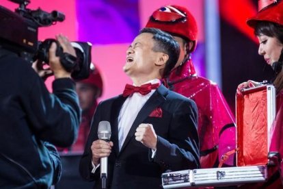 Jack Ma Yun, fundador de Alibaba, durante la gala del Día del Soltero en China, el año pasado.-STR / AFP