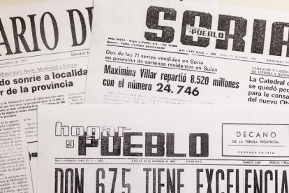 Arriba a la derecha, el periódico del 23 de diciembre de 1987 informando del segundo premio de la lotería.-G. MONTESEGURO