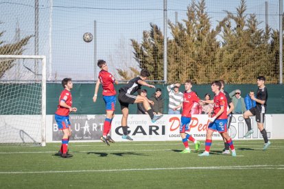 El Numancia juvenil en el partido de hace un par de semanas ante el Parquesol. GONZALO MONTESEGURO