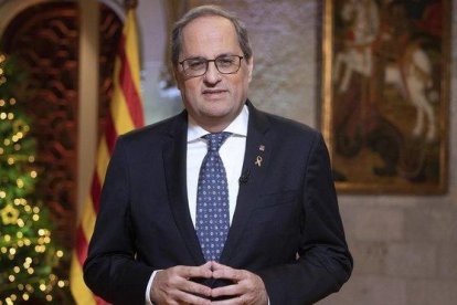 El presidente de la Generalitat, Quim Torra, en su mensaje de Fin de Año-