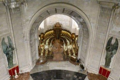 El altar de la basílica del Valle de los Caídos, sin la tumba de Franco.-SECRETARÍA DE ESTADO DE COMUNICACIÓN