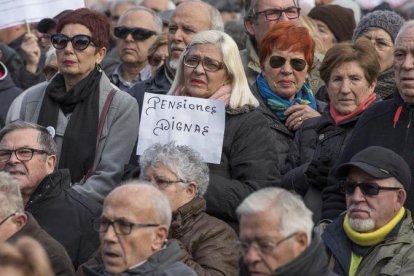 Concentración de pensionistas.-FERRAN SENDRA