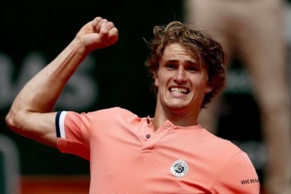 Alexander Zverev celebra su triunfo ante Khachanov.-EFE